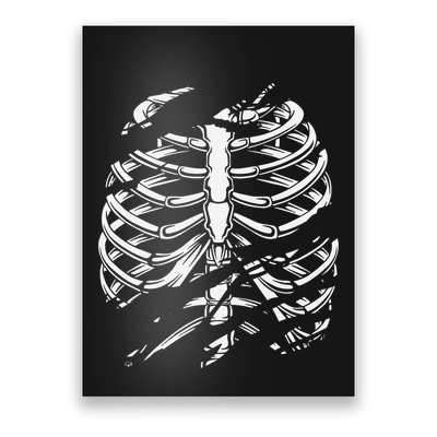 Skeleton Rib Cage Halloween Costume Poster