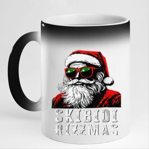 Skibid.I Rizzmas Christmas Santa Claus Merry Rizz Mas Sigmas 11oz Black Color Changing Mug