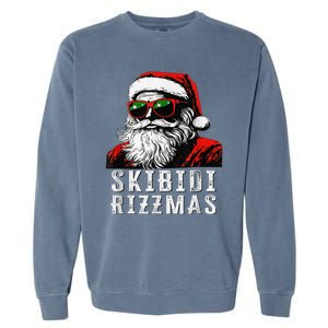 Skibid.I Rizzmas Christmas Santa Claus Merry Rizz Mas Sigmas Garment-Dyed Sweatshirt