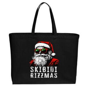 Skibid.I Rizzmas Christmas Santa Claus Merry Rizz Mas Sigmas Cotton Canvas Jumbo Tote