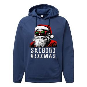 Skibid.I Rizzmas Christmas Santa Claus Merry Rizz Mas Sigmas Performance Fleece Hoodie