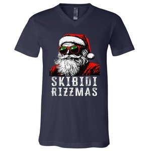 Skibid.I Rizzmas Christmas Santa Claus Merry Rizz Mas Sigmas V-Neck T-Shirt