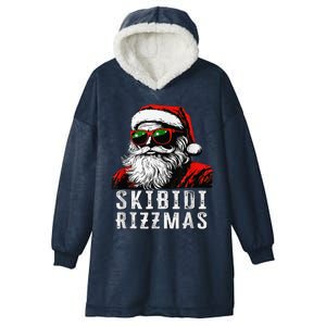 Skibid.I Rizzmas Christmas Santa Claus Merry Rizz Mas Sigmas Hooded Wearable Blanket