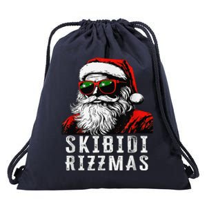 Skibid.I Rizzmas Christmas Santa Claus Merry Rizz Mas Sigmas Drawstring Bag