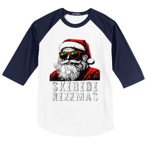 Skibid.I Rizzmas Christmas Santa Claus Merry Rizz Mas Sigmas Baseball Sleeve Shirt