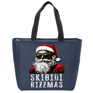 Skibid.I Rizzmas Christmas Santa Claus Merry Rizz Mas Sigmas Zip Tote Bag