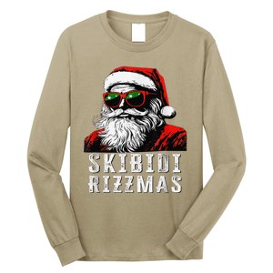 Skibid.I Rizzmas Christmas Santa Claus Merry Rizz Mas Sigmas Long Sleeve Shirt