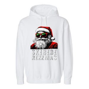 Skibid.I Rizzmas Christmas Santa Claus Merry Rizz Mas Sigmas Garment-Dyed Fleece Hoodie