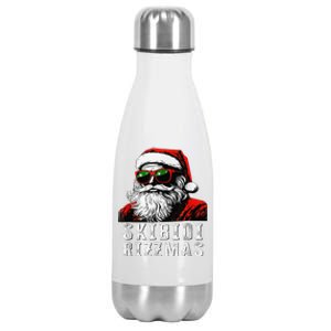 Skibid.I Rizzmas Christmas Santa Claus Merry Rizz Mas Sigmas Stainless Steel Insulated Water Bottle