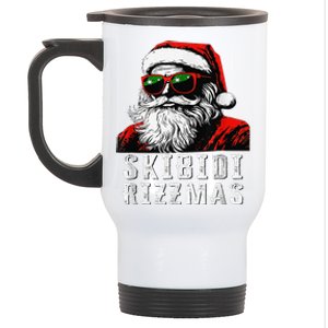 Skibid.I Rizzmas Christmas Santa Claus Merry Rizz Mas Sigmas Stainless Steel Travel Mug