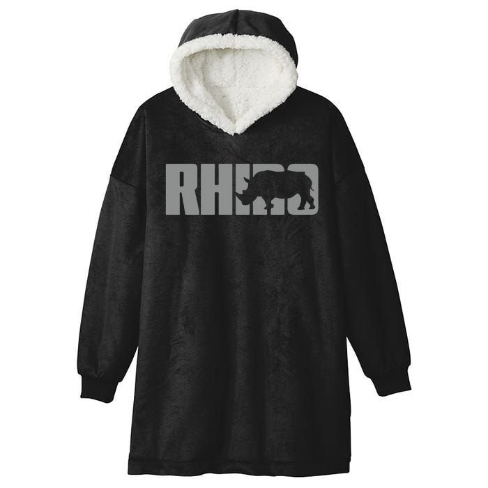 Save Rhino Clothing Rhino Rhinoceros Hooded Wearable Blanket