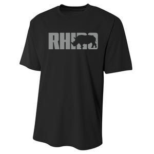 Save Rhino Clothing Rhino Rhinoceros Performance Sprint T-Shirt