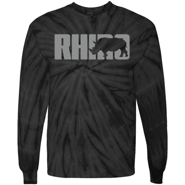 Save Rhino Clothing Rhino Rhinoceros Tie-Dye Long Sleeve Shirt