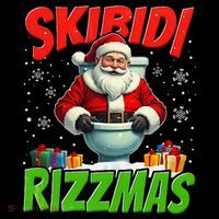 Skibid.I Rizzmas Christmas Rizz Santa Claus Charisma Cool Tall T-Shirt