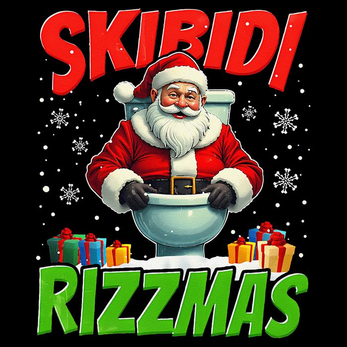 Skibid.I Rizzmas Christmas Rizz Santa Claus Charisma Cool Sustainable Bucket Hat