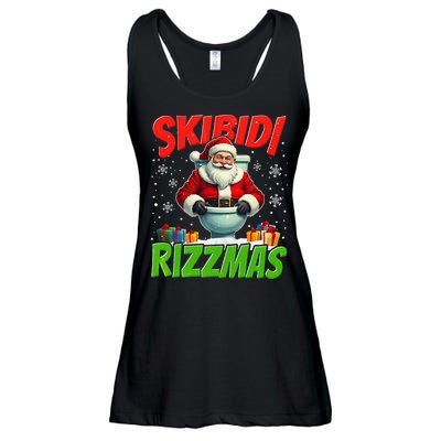 Skibid.I Rizzmas Christmas Rizz Santa Claus Charisma Cool Ladies Essential Flowy Tank
