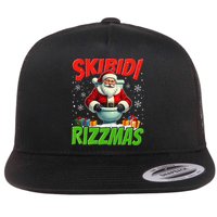 Skibid.I Rizzmas Christmas Rizz Santa Claus Charisma Cool Flatbill Hat
