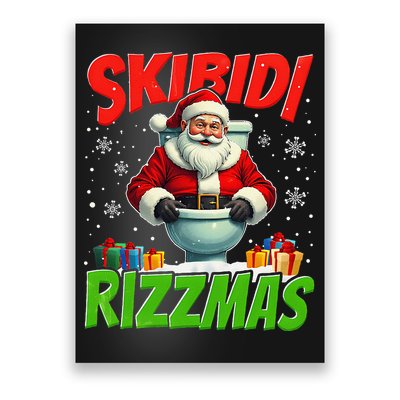 Skibid.I Rizzmas Christmas Rizz Santa Claus Charisma Cool Poster