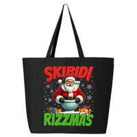 Skibid.I Rizzmas Christmas Rizz Santa Claus Charisma Cool 25L Jumbo Tote