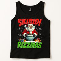 Skibid.I Rizzmas Christmas Rizz Santa Claus Charisma Cool Tank Top