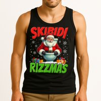 Skibid.I Rizzmas Christmas Rizz Santa Claus Charisma Cool Tank Top