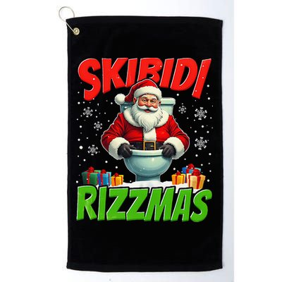 Skibid.I Rizzmas Christmas Rizz Santa Claus Charisma Cool Golf Towel