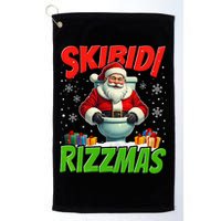 Skibid.I Rizzmas Christmas Rizz Santa Claus Charisma Cool Golf Towel