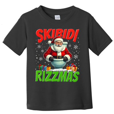 Skibid.I Rizzmas Christmas Rizz Santa Claus Charisma Cool Toddler T-Shirt