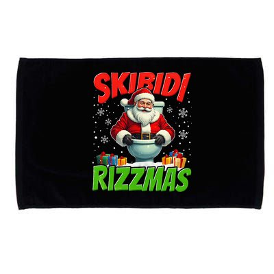 Skibid.I Rizzmas Christmas Rizz Santa Claus Charisma Cool Microfiber Hand Towel