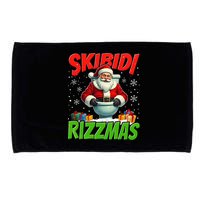 Skibid.I Rizzmas Christmas Rizz Santa Claus Charisma Cool Microfiber Hand Towel