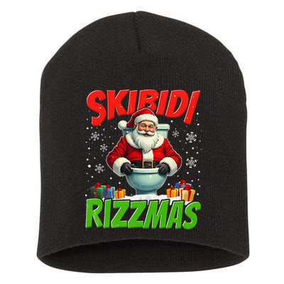 Skibid.I Rizzmas Christmas Rizz Santa Claus Charisma Cool Short Acrylic Beanie