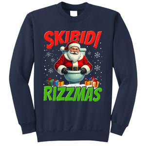 Skibid.I Rizzmas Christmas Rizz Santa Claus Charisma Cool Sweatshirt