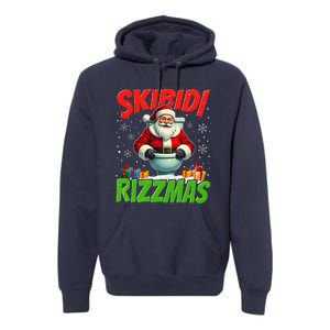 Skibid.I Rizzmas Christmas Rizz Santa Claus Charisma Cool Premium Hoodie