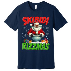 Skibid.I Rizzmas Christmas Rizz Santa Claus Charisma Cool Premium T-Shirt