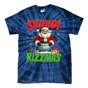 Skibid.I Rizzmas Christmas Rizz Santa Claus Charisma Cool Tie-Dye T-Shirt