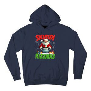 Skibid.I Rizzmas Christmas Rizz Santa Claus Charisma Cool Tall Hoodie