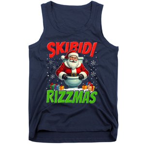 Skibid.I Rizzmas Christmas Rizz Santa Claus Charisma Cool Tank Top