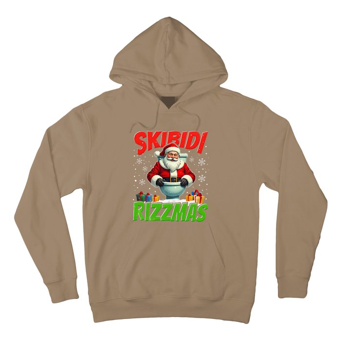 Skibid.I Rizzmas Christmas Rizz Santa Claus Charisma Cool Hoodie