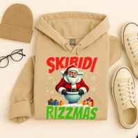 Skibid.I Rizzmas Christmas Rizz Santa Claus Charisma Cool Hoodie