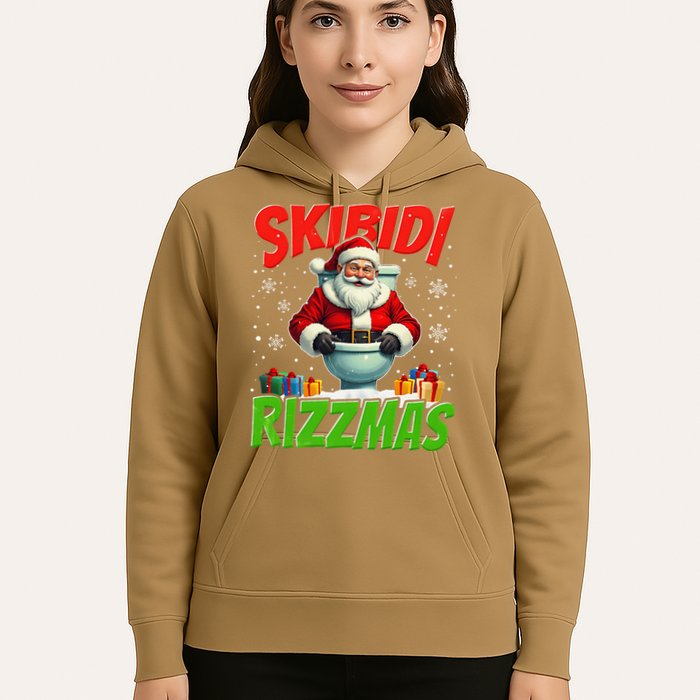 Skibid.I Rizzmas Christmas Rizz Santa Claus Charisma Cool Hoodie