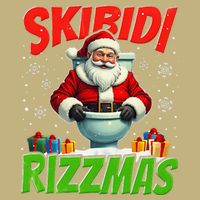 Skibid.I Rizzmas Christmas Rizz Santa Claus Charisma Cool Hoodie
