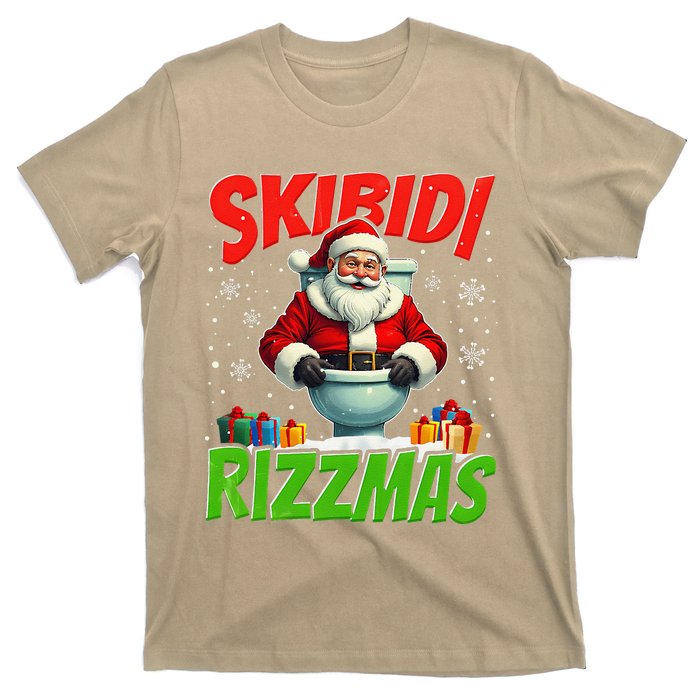 Skibid.I Rizzmas Christmas Rizz Santa Claus Charisma Cool T-Shirt