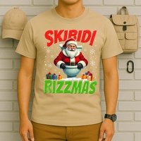 Skibid.I Rizzmas Christmas Rizz Santa Claus Charisma Cool T-Shirt