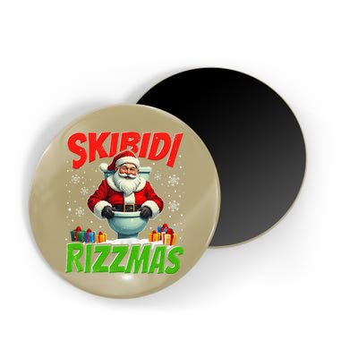 Skibid.I Rizzmas Christmas Rizz Santa Claus Charisma Cool Magnet