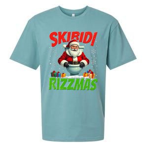 Skibid.I Rizzmas Christmas Rizz Santa Claus Charisma Cool Sueded Cloud Jersey T-Shirt