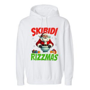 Skibid.I Rizzmas Christmas Rizz Santa Claus Charisma Cool Garment-Dyed Fleece Hoodie