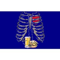 Skeleton Rib Cage Beer Burger Xray Funny Halloween Gift Bumper Sticker