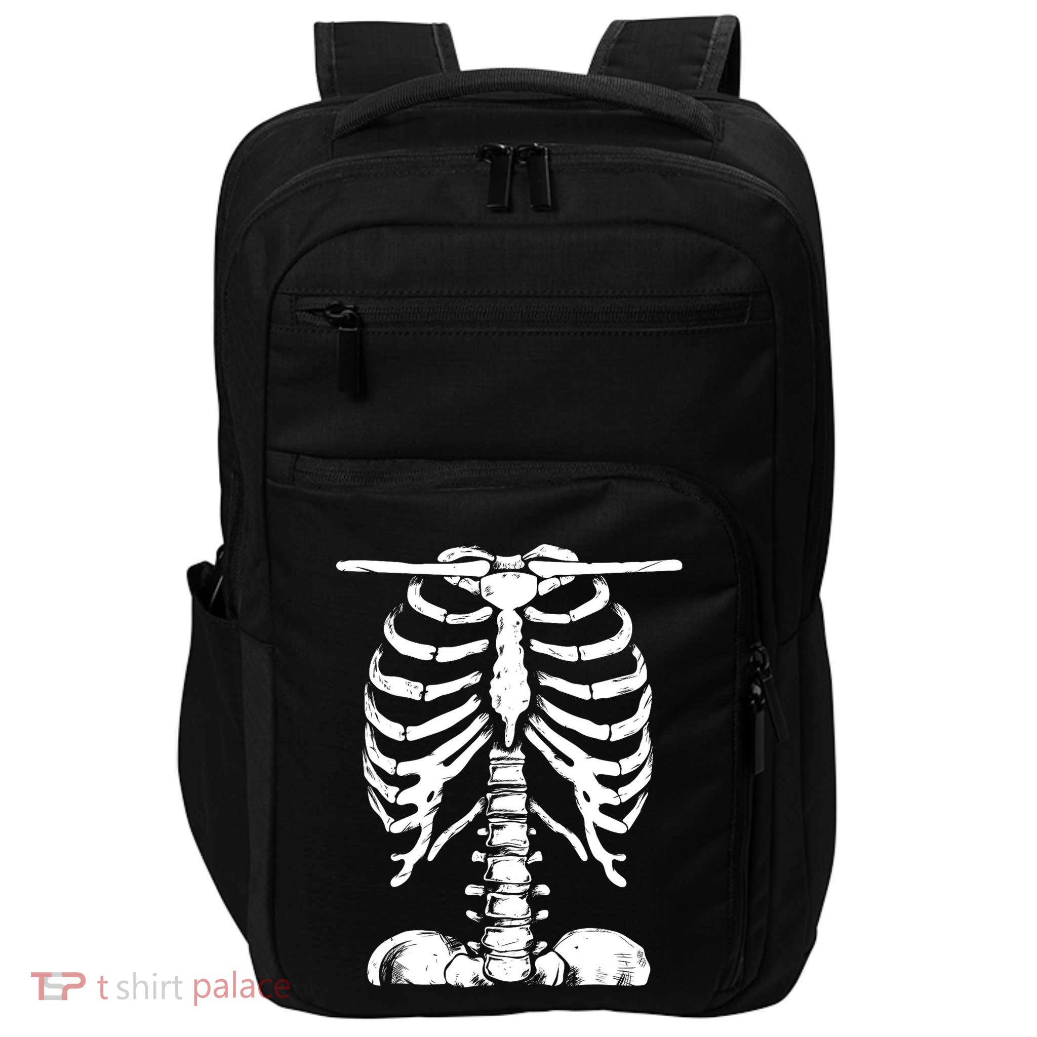 Skeleton Rib Cage Gifts Men Women Halloween Costume Impact Tech Backpack