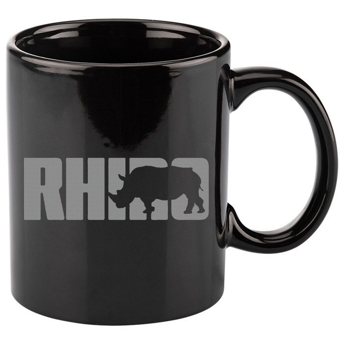 Save Rhino Clothing Rhino Rhinoceros 11oz C Handle Ceramic Mug