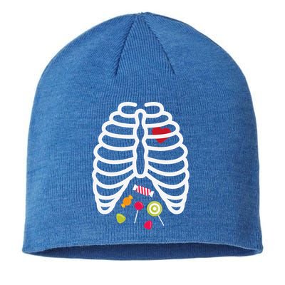 Skeleton Rib Cage Heart Candy Cute Sustainable Beanie